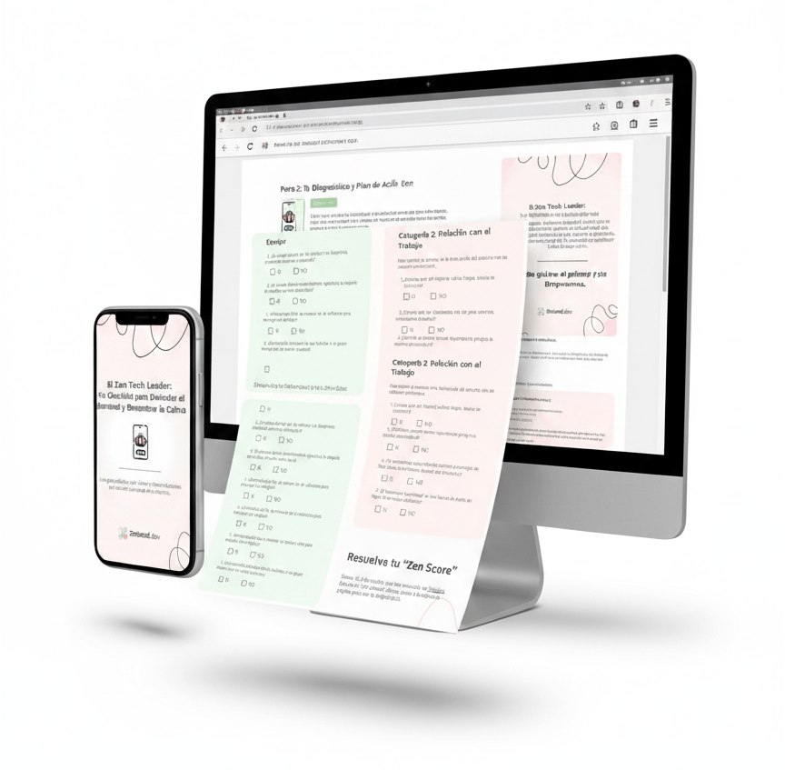 Portada del checklist Zen Tech Leader para líderes que sufren de burnout